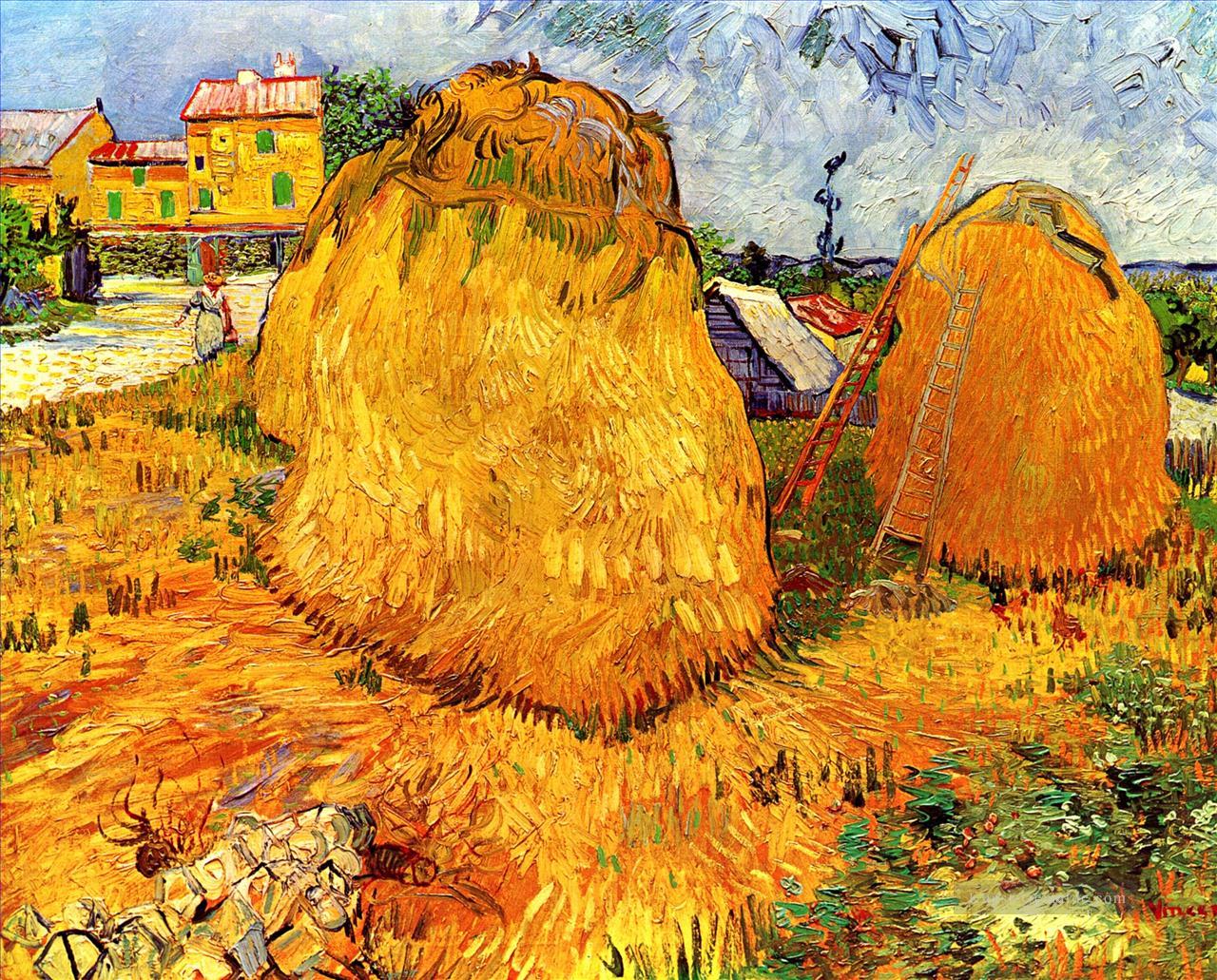 Heuschober in der Provence Vincent van Gogh Ölgemälde